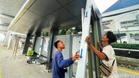 Bagunan halte ini terlihat lebih modern dari sebelumnya.
