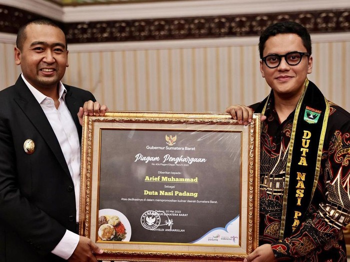 Arief Muhammad Ditunjuk Sebagai Duta Nasi Padang