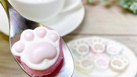 Ada juga gula berbentuk telapak kaki kucing. Untuk gula satu ini, di atasnya diberikan permen jelly. Foto: dok. Grapee