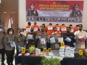 Peredaran Narkoba di Bukittinggi Terkuak, 41 Kg Sabu Disita!