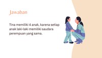 Mereka adalah saudara kandung, jadi jawabannya adalah 4 anak.