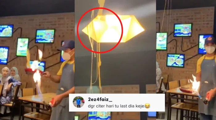 Atraksi Pelayan Lempar Keju Leleh Ini Berakhir Bikin Satu Restoran Ngakak