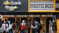 Selain bisa menikmati kuliner, Allo Festival juga menyajikan Photo Box untuk mengunjung. 