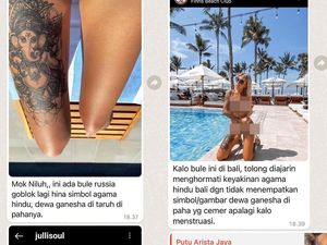 Viral di Bali, Bule Berbikini Pamer Tato Ganesha di Paha