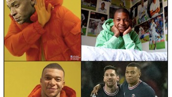 Mengidolakan Cristiano Ronaldo saat berseragam Real Madrid, netizen berasumsi bahwa ia senang berduet dengan Lionel Messi. Foto: Twitter