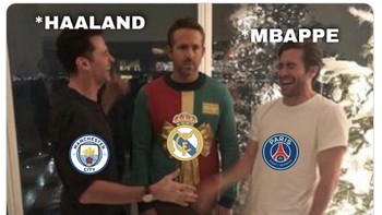 Niat hati ini ingin mendatangkan penyerang hebat. Eh, Erling Haaland malah ke Manchester City dan Mbappe bertahan di PSG. Foto: Twitter