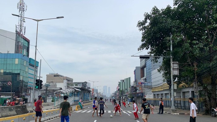 Suasana CFD di Simpang Harmoni Jakarta Pusat.