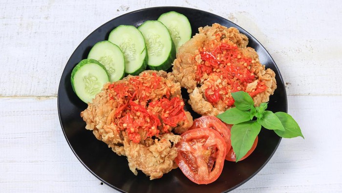 Ilustrasi ayam geprek