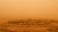Terlihat ladang ternak milik warga nyaris ditelan badai.