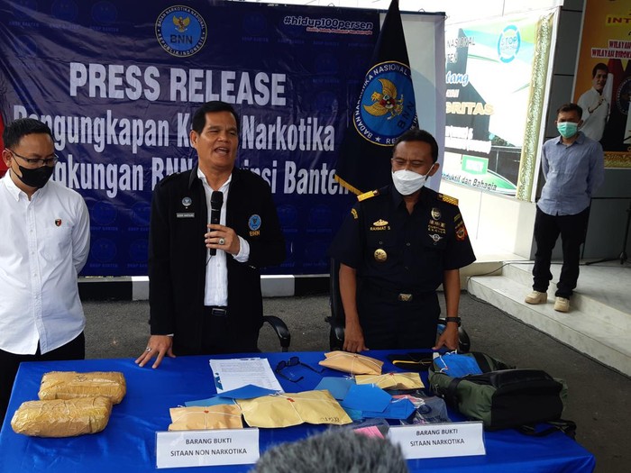 Konferensi Pers BNN Banten (Bahtiar-detikcom)