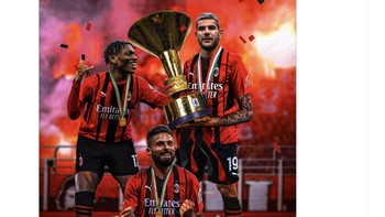 Sungguh penantian yang sangat panjang. AC Milan kembali juara Serie A Liga Italia setelah 11 tahun berlalu. Foto: Twitter