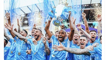 Momen yang kita semua tunggu-tunggu, tulis akun resmi Manchester City di Twitter. Foto: Twitter