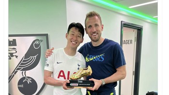 Harry Kane langsung mengucap selamat di Twitter. Selamat Son, sangat pantas. Kelasnya berbeda musim ini. Foto: Twitter
