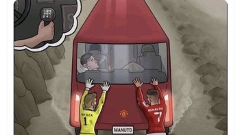 Di musim ini, banyak yang menilai hanya Ronaldo dan De Gea tampil solid buat MU. Pemain lainnya payah. Foto: Twitter