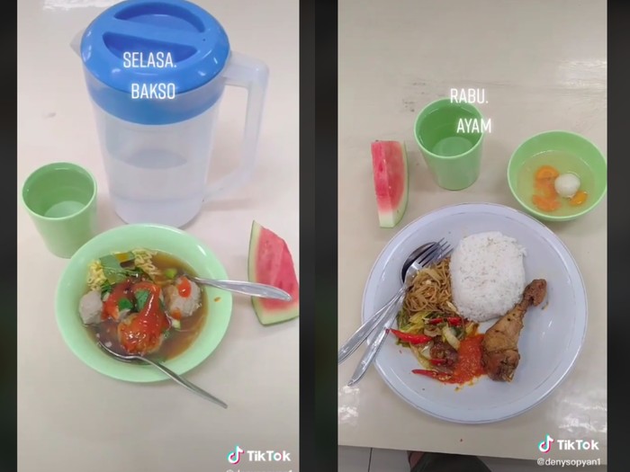 Menu makanan mewah di Kantin