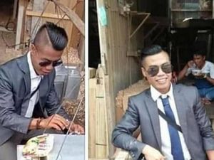 10 Gaya Pedagang Berpenampilan Nyentrik Ini Viral di Medsos