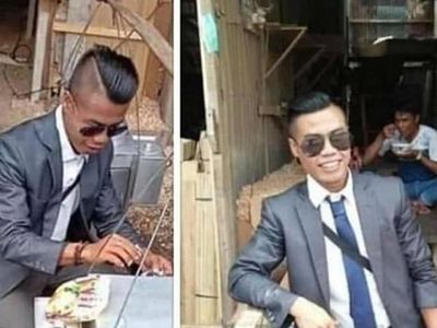 10 Gaya Pedagang Berpenampilan Nyentrik Ini Viral di Medsos