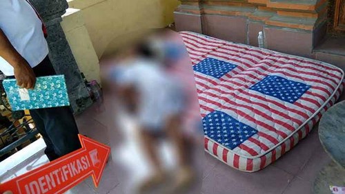 Teknisi alat penyelam ditemukan tewas di Jalan Kutat Lestari, Desa Sanur Kauh, Denpasar Selatan, Kota Denpasar.