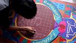 Antusias Warga Ikut Lomba Kaligrafi Islam di Tangerang