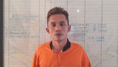 Pelaku penjambretan di Jalan Sri Kresna, Desa Legian, Kecamatan Kuta, Kabupaten Badung, Bali.