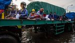 Penampakan Pelabuhan Tanjung Emas Semarang Saat Terendam Banjir Rob