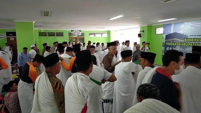 Suasana persiapan calon jemaah haji di Lebak, Banten (Fathul-detikcom)