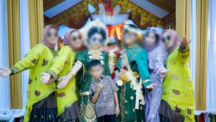 Viral pernikahan bocah di  Wajo, Sulawesi Selatan.