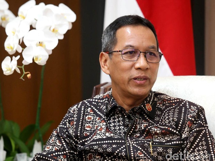 Tim detikcom berbincang dengan Kepala Staf Kepresidenan Heru Budi Hartono di Kantornya, Jakarta, Rabu (25/5/2022).