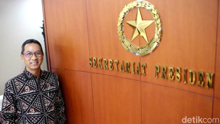 Kepala Staf Kepresidenan Heru Budi Hartono Tim detikcom berbincang dengan Kepala Staf Kepresidenan Heru Budi Hartono di Kantornya, Jakarta, Rabu (25/5/2022).