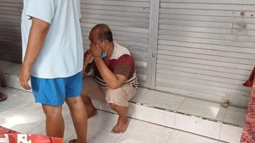 Pelaku pelecehan seksual remas payudara di Sading, Badung, Bali, Rabu (25/5).