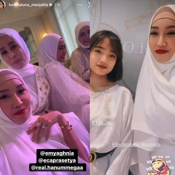 Penampilan Lucintaluna pakai hijab jadi sorotan warganet.