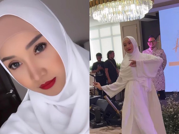 Penampilan Lucintaluna pakai hijab jadi sorotan warganet.