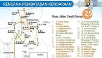 Peta 25 Titik yang Dikaji Jadi Zona Gage di Jakarta