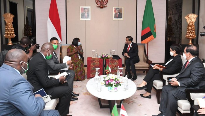 Presiden Jokowi bertemu Wakil Presiden Zambia W.K. Mutale Nalumango (Kris - Biro Pers Sekretariat Presiden)