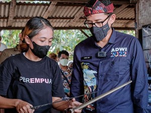 Sandiaga Uno Ingin Kriya-Tarian Topeng Dalang Sumenep Go Internasional
