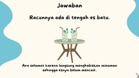 Racunnya butuh waktu untuk menyebar di minuman.