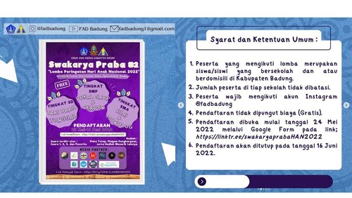 Hari Anak Nasional 2022, Forum Anak Daerah (FAD) gelar lomba