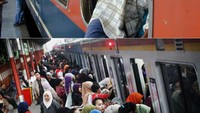 Dahulu maupun saat ini calon penumpang KRL pun kerap berdesakan masuk gerbong. Bedanya jaman dulu penumpang bisa sangat liar masuk gerbong atau keluar lewat jendela. Saat ini, petugas siap siaga mengatur keluar masuk penumpang.