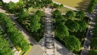 Penataan lanskap pedestrian anjungan, viewing tower, Kaca Benggala, dan pembangunan community center yang fisiknya telah mencapai 39,60%. Foto: Dok. Kementerian PUPR