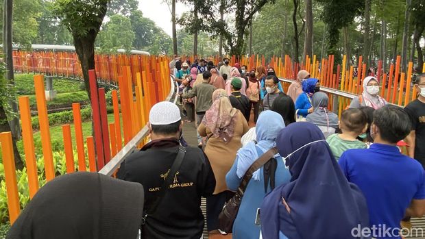Suasana Tebet Eco Park Kamis (26/5) pagi