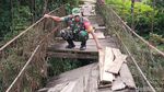 Before-After Perbaikan Jembatan Gantung Reyot di Toraja