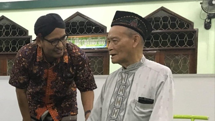 Mantan Ketua PP Muhammadiyah Prof Ahmad Syafii Maarif dan Ulil Abshar Abdalla di Masjid Nogotirto, Sabtu (29/12/2018)