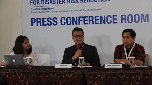 Deputi Bidang Sistem dan Strategi BNPB Raditya Jati menyampaikan penguatan budaya dan kelembagaan pada kesiapsiagaan bencana adalah langkah awal untuk resiliensi berkelanjutan.