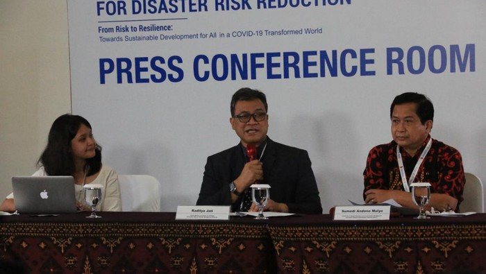 Deputi Bidang Sistem dan Strategi BNPB Raditya Jati menyampaikan penguatan budaya dan kelembagaan pada kesiapsiagaan bencana adalah langkah awal untuk resiliensi berkelanjutan.