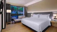 Tipe kamar ini menampilkan pemandangan hijaunya kawasan Puncak dari jendela kamar. 