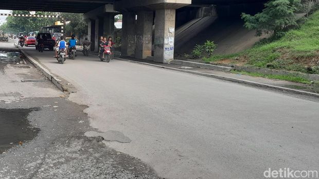 Jl RPH, Kecamatan Medan Deli, Sumut, sudah diperbaiki. Kondisi  27 Mei 2022. (Nizar Aldi/detikcom)