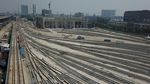 Foto Drone Ini Tunjukkan Kemegahan Depo LRT di Bekasi