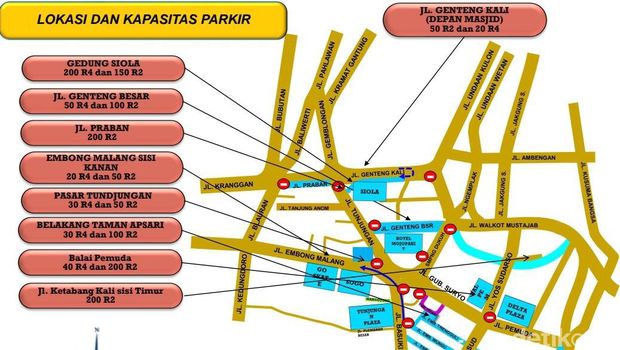 Lokasi parkir Surabaya Vaganza