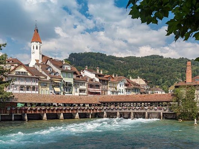 Switzerland, Bern, Aare River, Landscape. (Photo by Giovanni Mereghetti/Education Images/Universal Images Group via Getty Images)