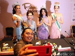 Foto: Pesona 3 Ratu Dunia Jelang Malam Puncak Puteri Indonesia 2022